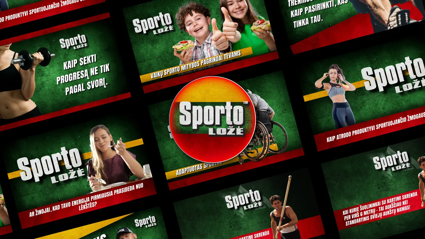 Sporto Ložė social media content