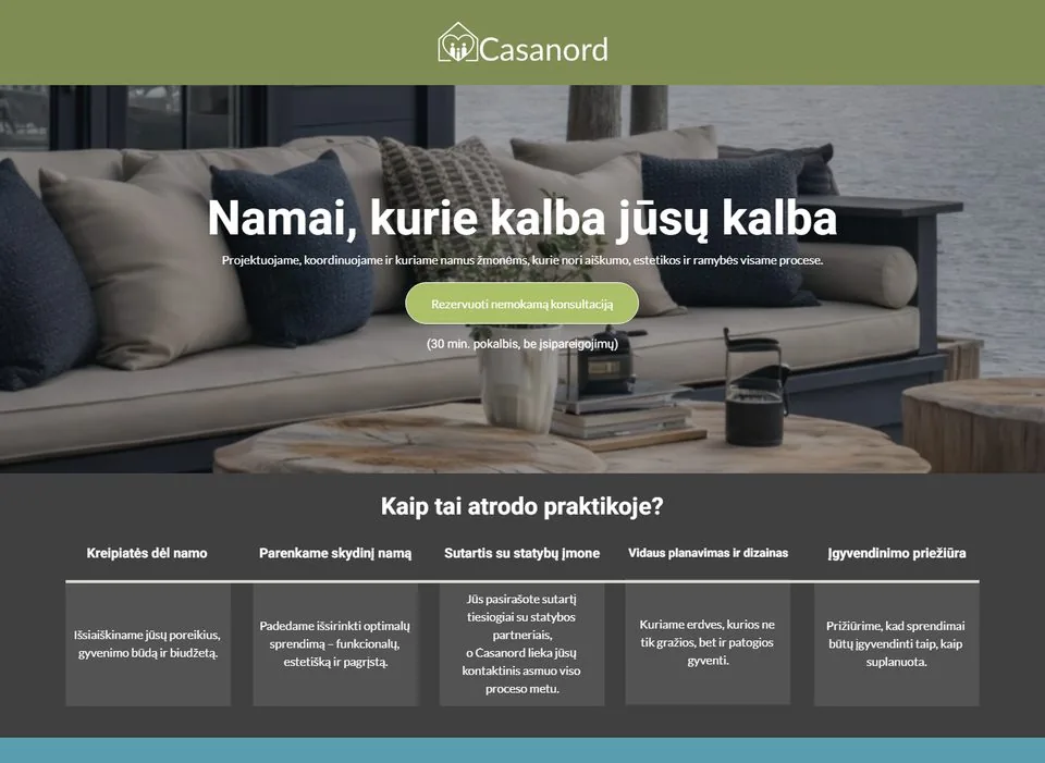 Casanord website screenshot