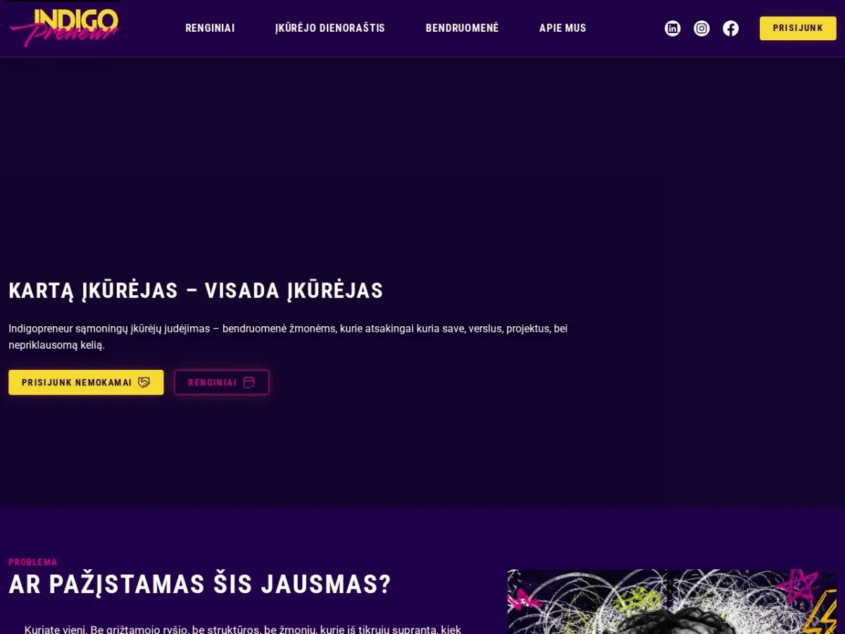 Indigopreneur website screenshot