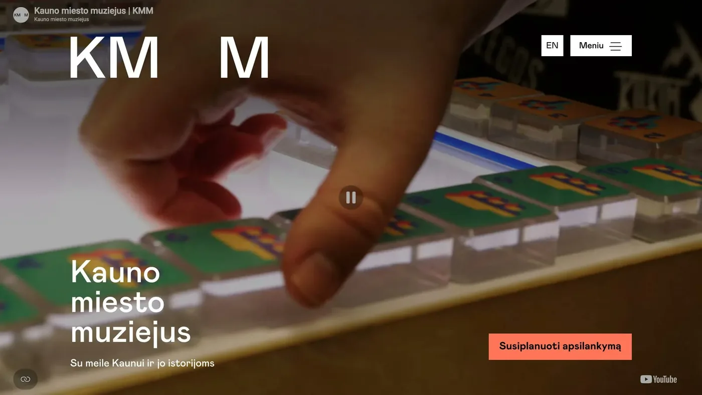 Kaunas City Museum website screenshot