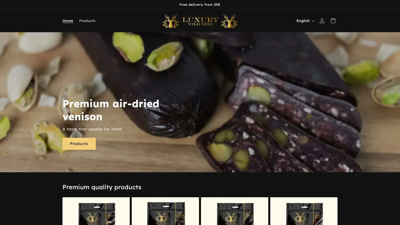 Luxury Wild Deer website screenshot