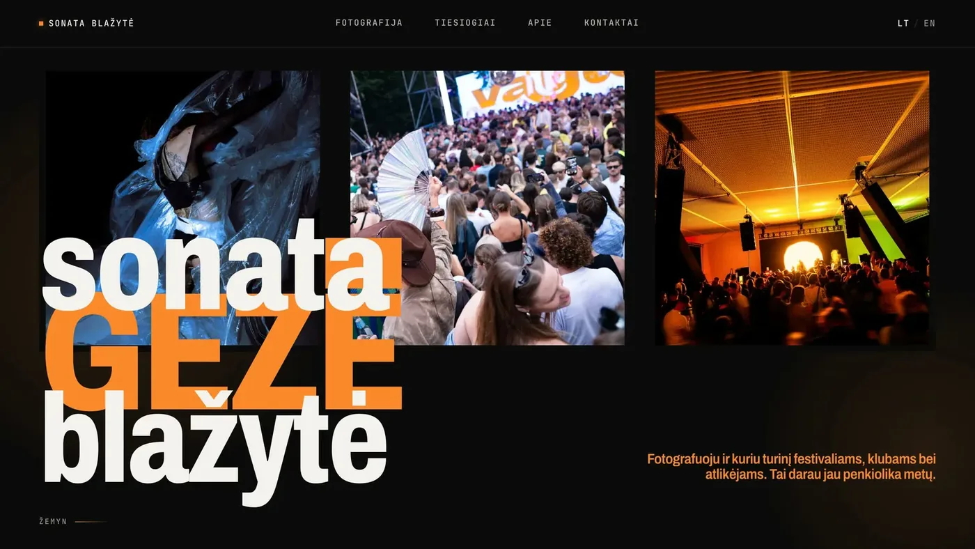 Sonata Visuals website screenshot