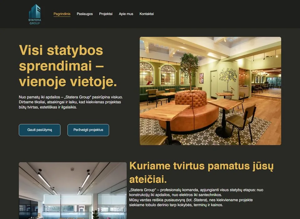 Statera Group website screenshot